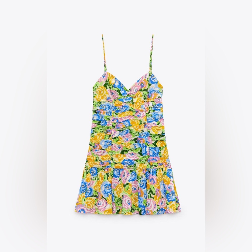 ZARA FLORAL MINI DRESS